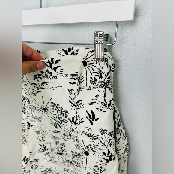 Free Peoplee This Is Love Black Icory Cream Linen Blend Strapless Tunic Top - Picture 10 of 10